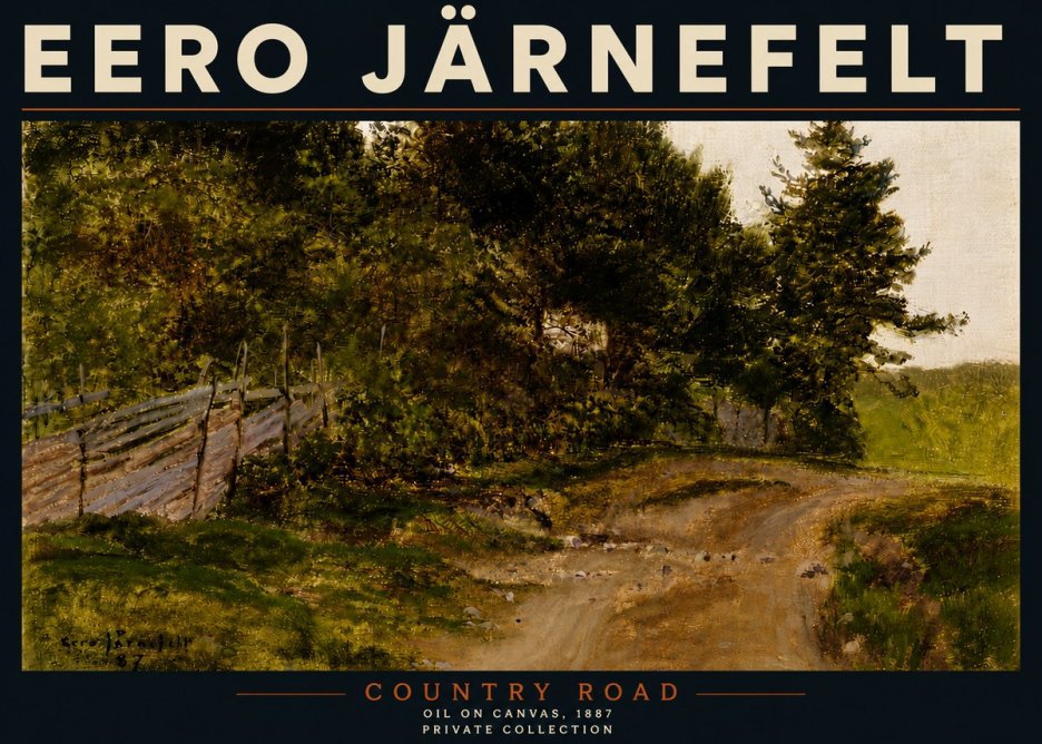 Eero Järnefelt Country Road No5 - Poster