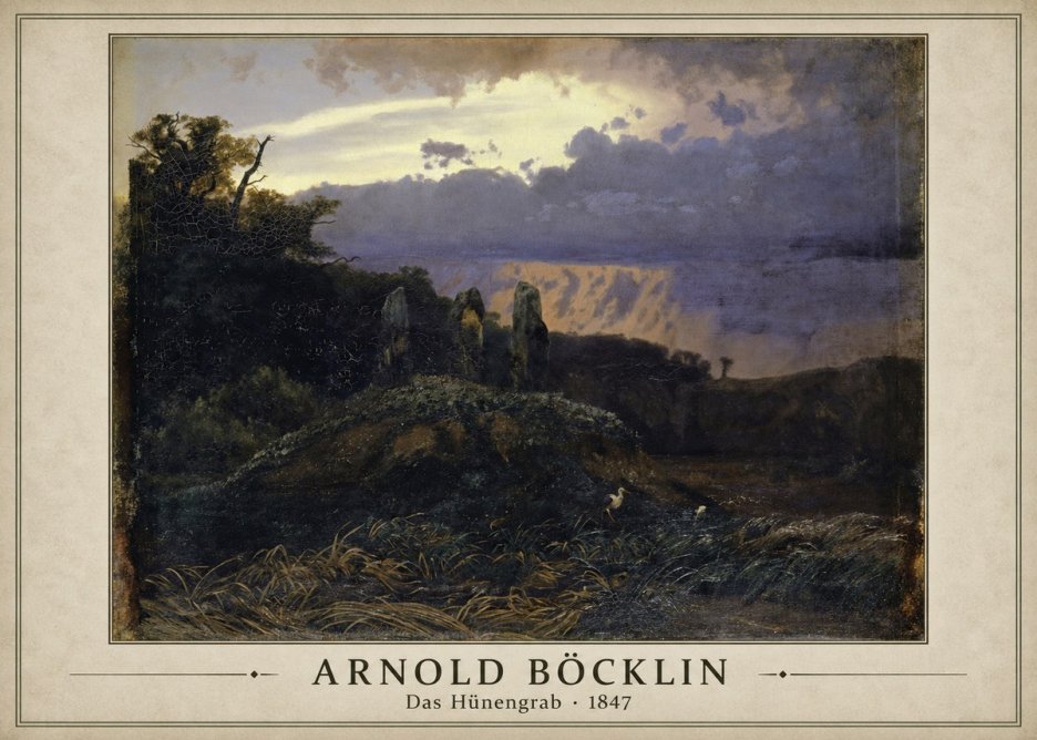 Arnold Böcklin Das Hünengrab No1 - Poster