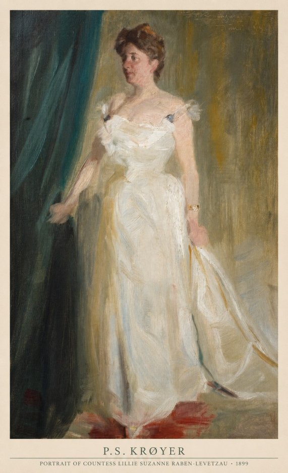 P.S. Krøyer Portrait of Countess Lillie Suzanne Raben-levetzau - 1899 No4 - Poster