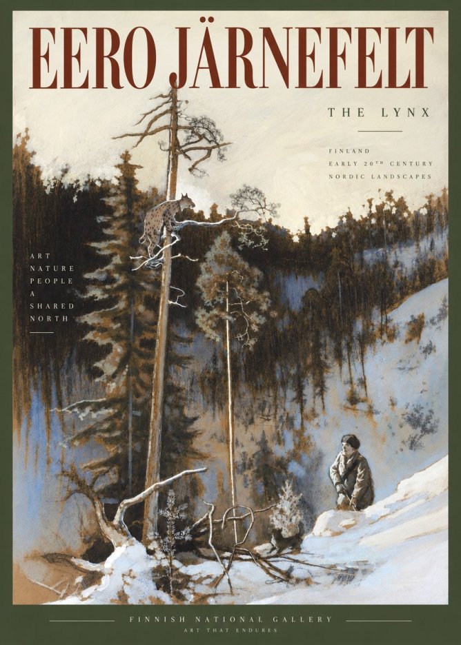 Eero Järnefelt A Lynx in a Tree No5 - Poster
