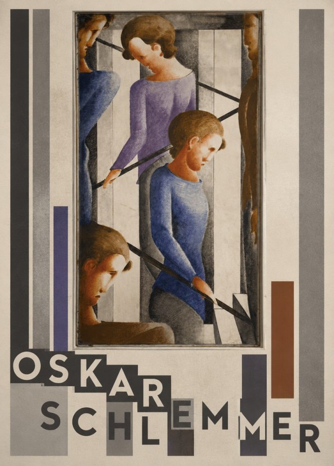 Oskar Schlemmer Staircase Figures II No3 - Poster