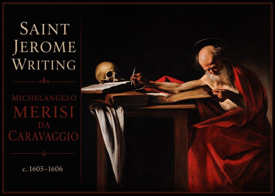 Michelangelo Merisi da Caravaggio Saint Jerome Writing IV No2 - Poster