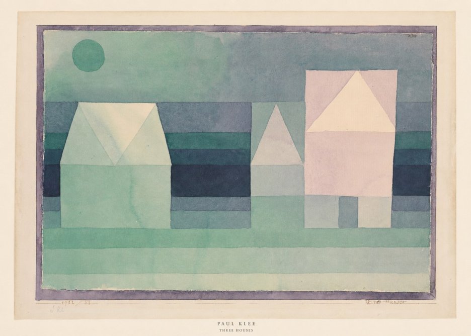 Paul Klee Three Houses No6 - Poster