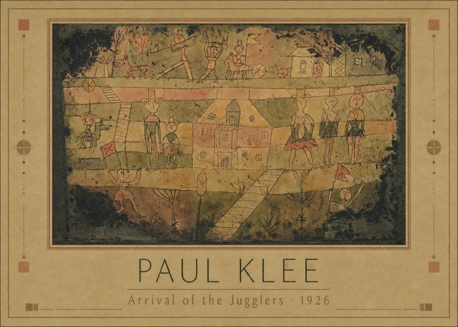 Paul Klee Arrival of the Jugglers No1 - Poster
