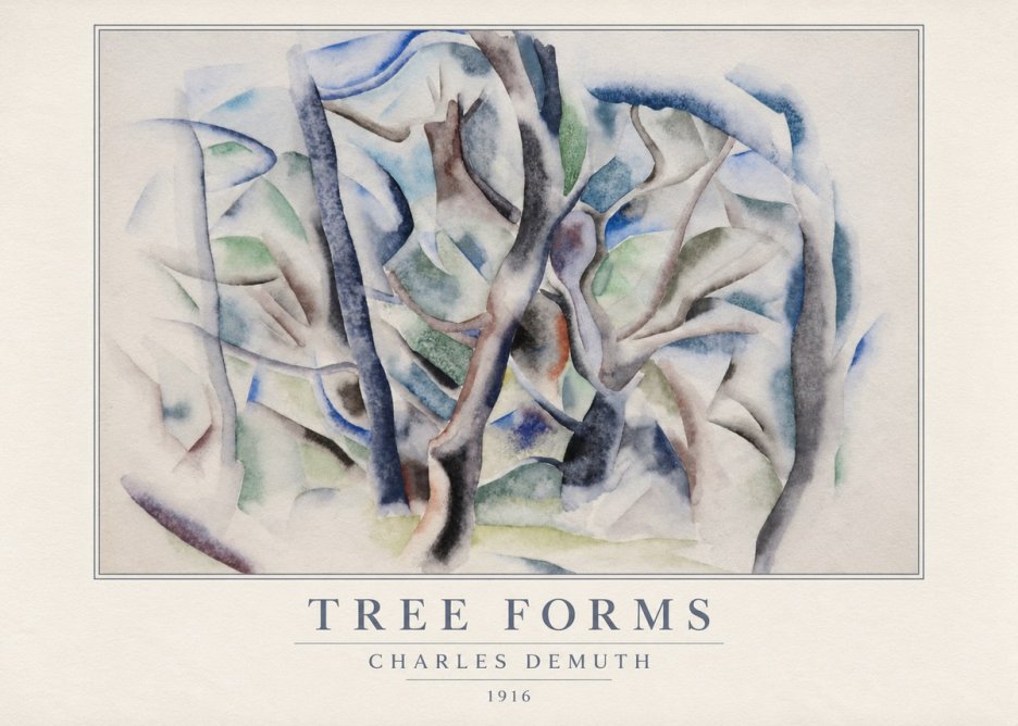 Charles Demuth Tree Forms No5 - Poster