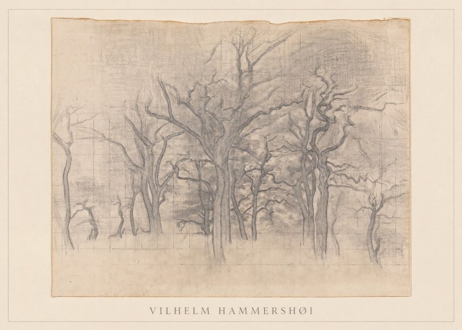 Vilhelm Hammershøi Oak Trees No2 - Poster