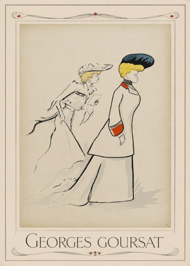 Georges Goursat Elegant Promenade No1 - Poster