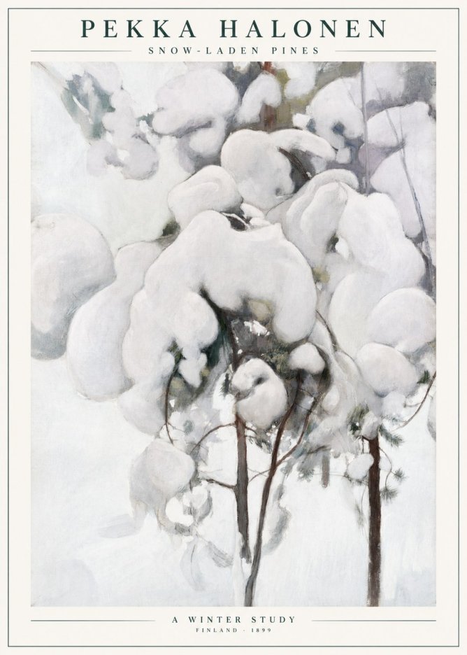 Pekka Halonen Snow-laden Pines No1 - Poster