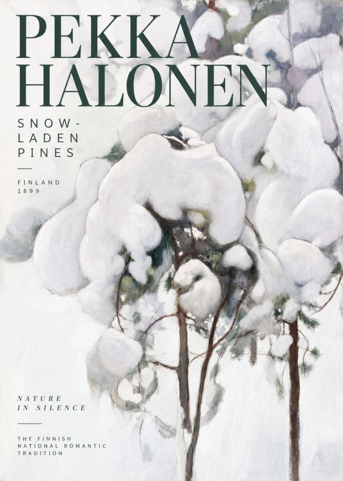Pekka Halonen Snow-laden Pines No2 - Poster