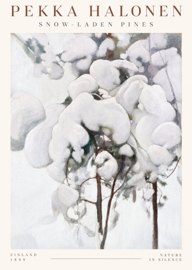 Pekka Halonen Snow-laden Pines No5 - Poster