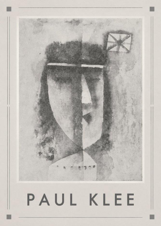 Paul Klee Head of a Man No6 - Poster