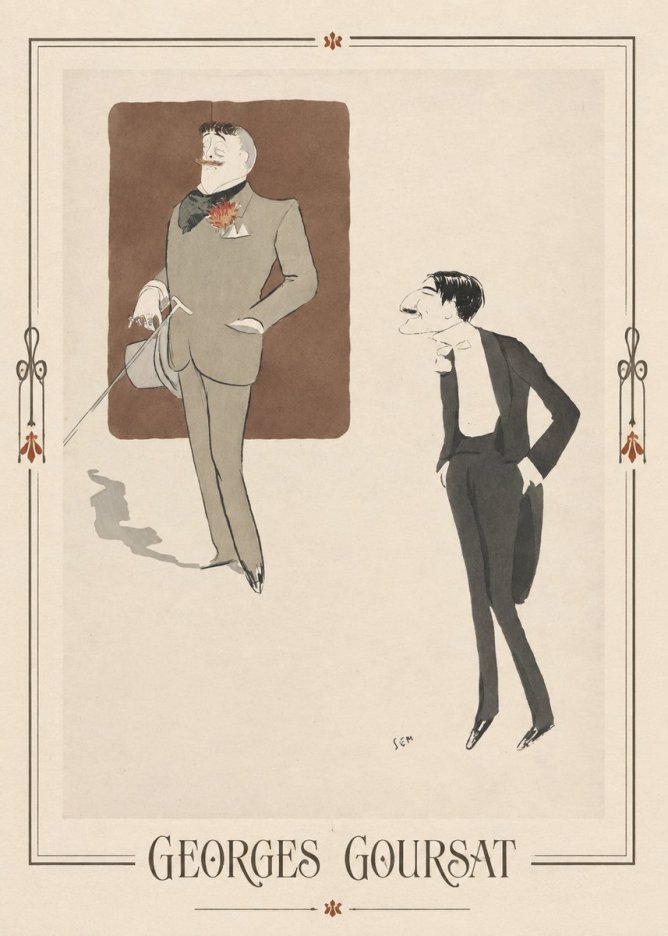 Georges Goursat Two Stylish Gentlemen No1 - Poster
