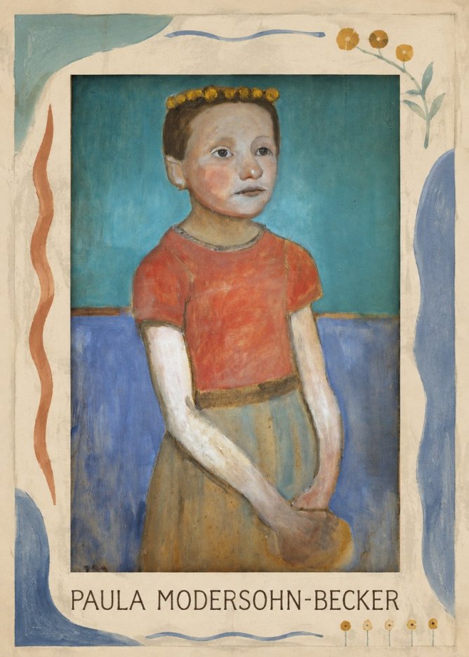 Paula Modersohn-Becker Girl with Crown No2 - Poster