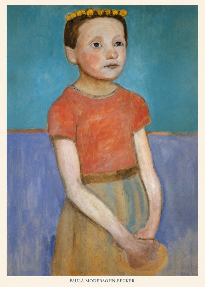 Paula Modersohn-Becker Girl with Crown No6 - Poster