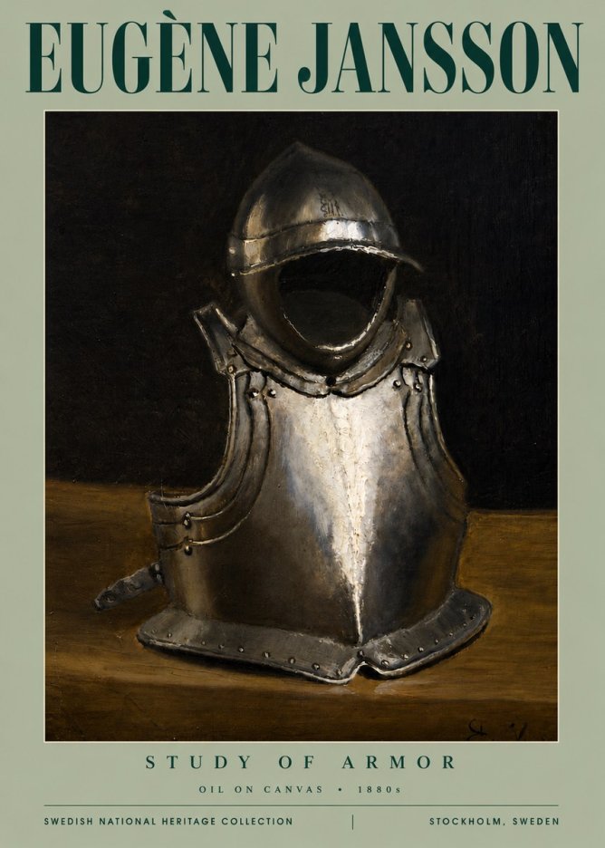 Eugène Jansson Study of Armor No4 - Poster