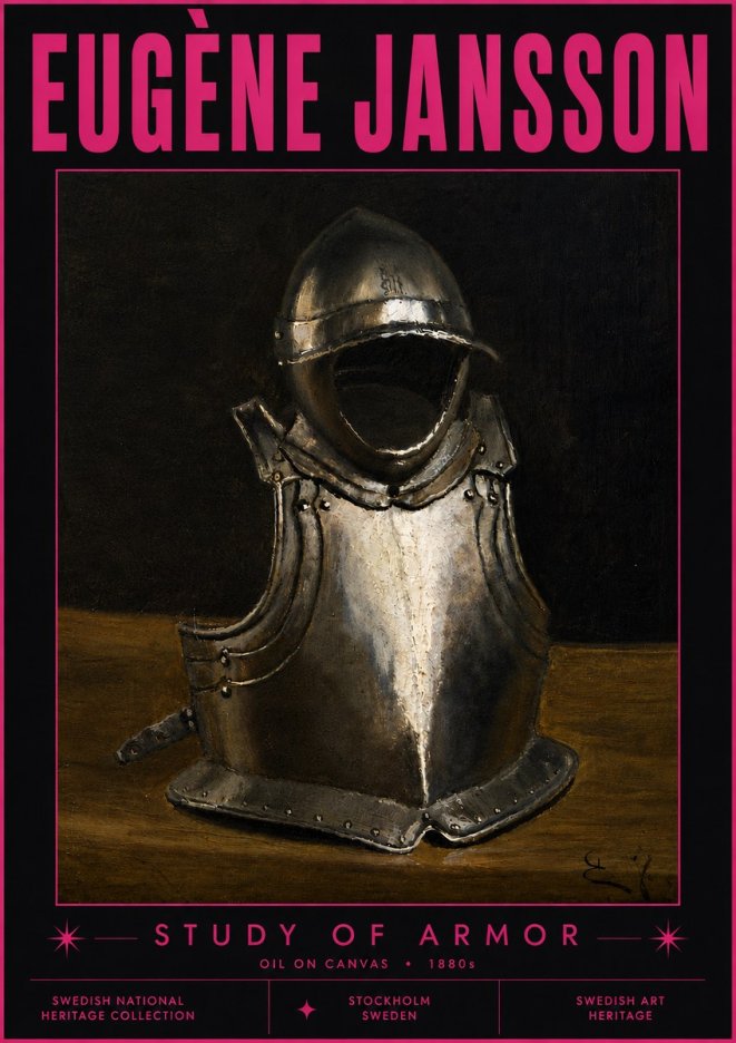 Eugène Jansson Study of Armor No6 - Poster