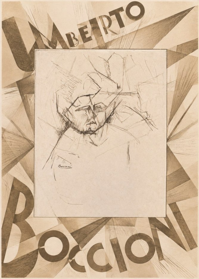 Umberto Boccioni Head Study No5 - Poster