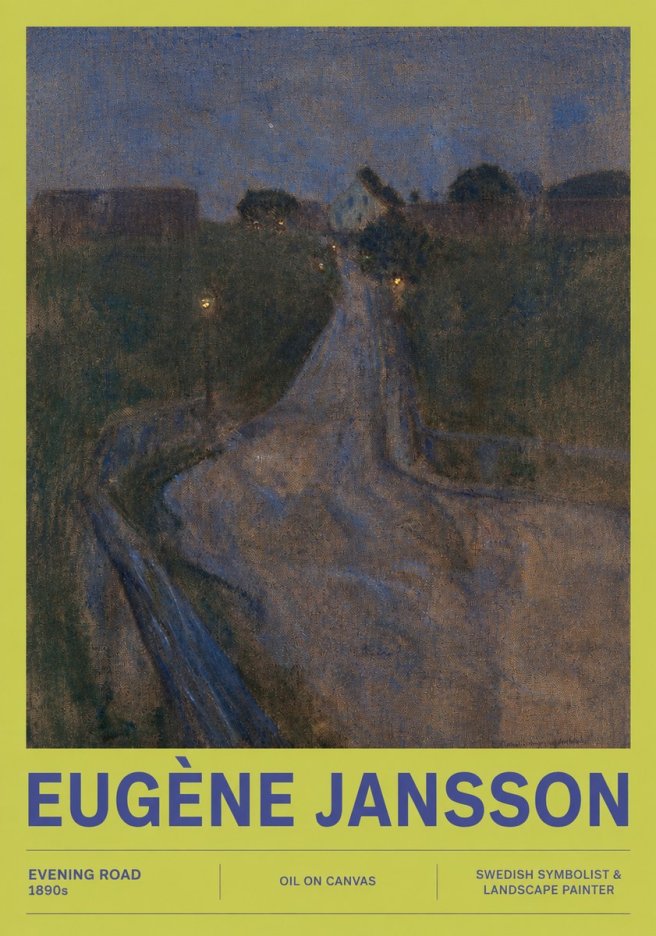 Eugène Jansson Evening Road No3 - Poster