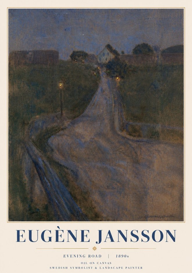 Eugène Jansson Evening Road No4 - Poster