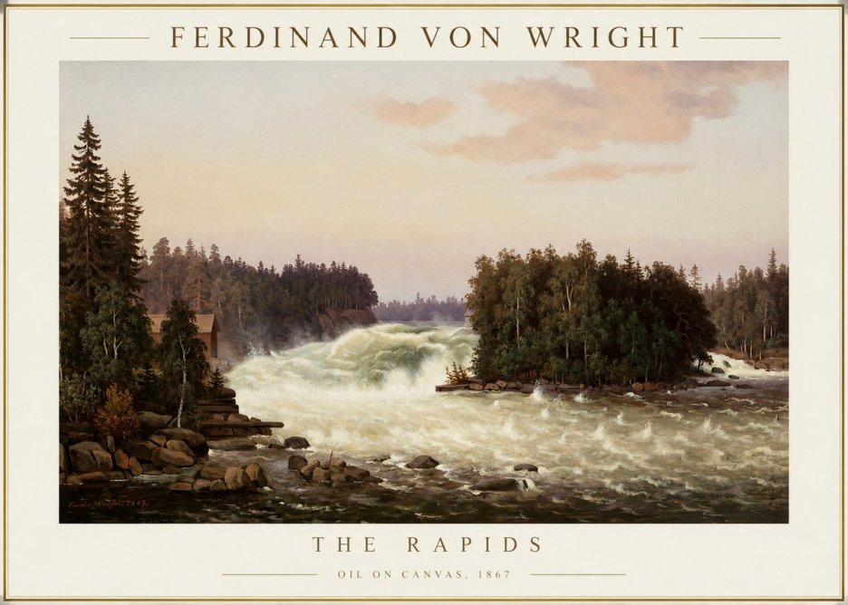 Ferdinand von Wright The Rapids No1 - Poster
