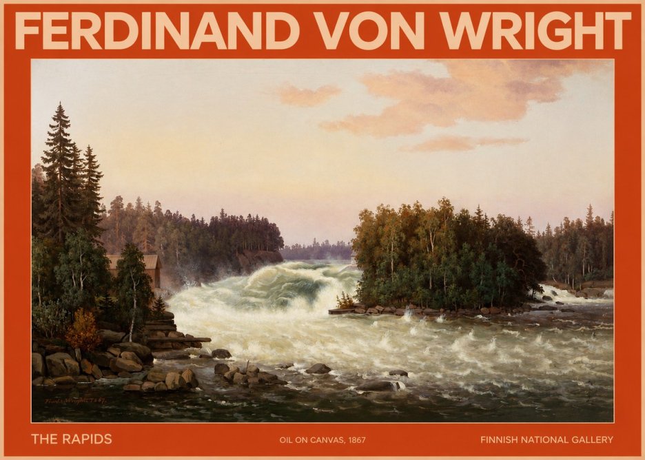 Ferdinand von Wright The Rapids No2 - Poster