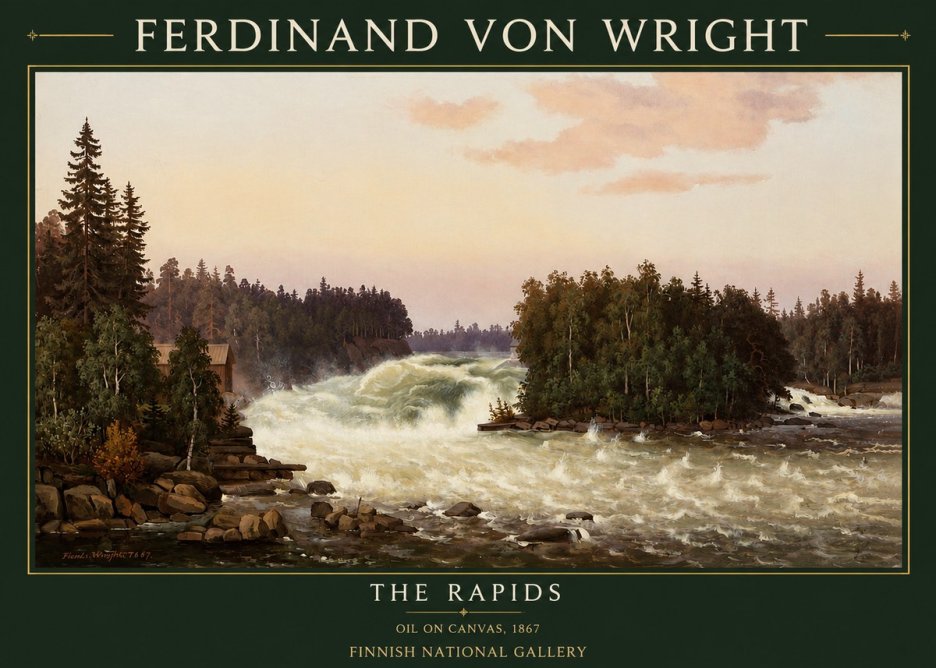 Ferdinand von Wright The Rapids No3 - Poster