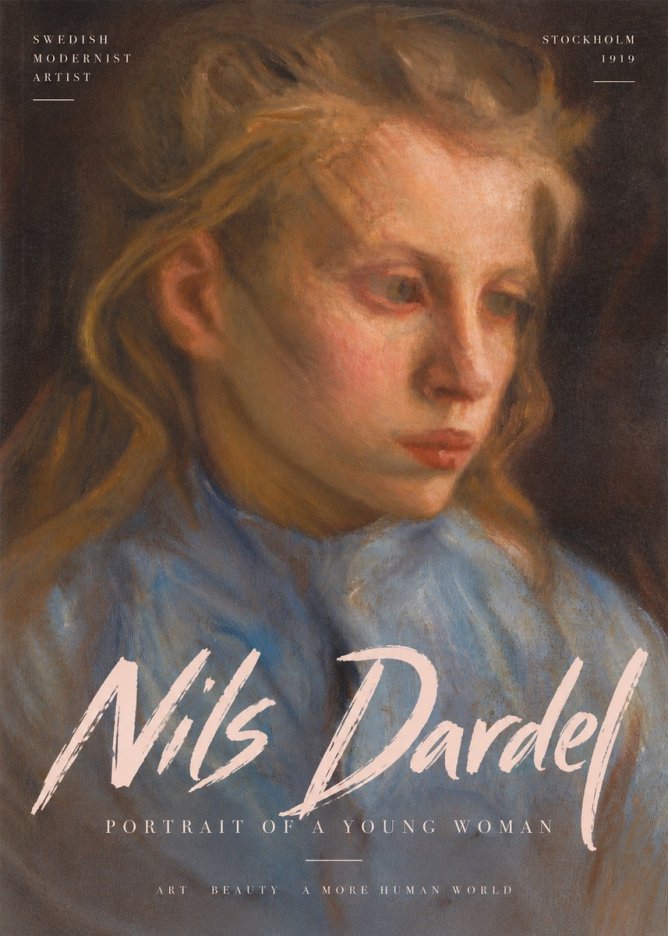 Nils Dardel Portrait of a Young Woman No5 - Poster
