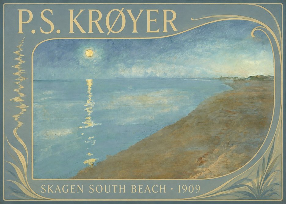 P.S. Krøyer Skagen South Beach · 1909 No4 - Poster