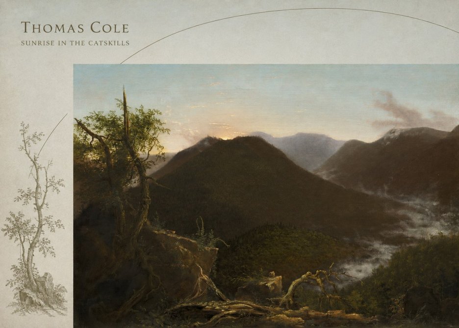 Thomas Cole Sunrise in the Catskills II No4 - Poster