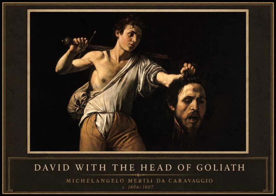 Michelangelo Merisi da Caravaggio David with the Head of Goliath V No1 - Poster
