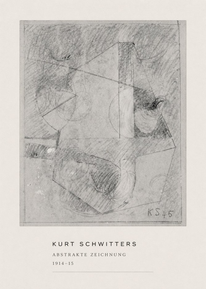 Kurt Schwitters Abstrakte Zeichnung No4 - Poster
