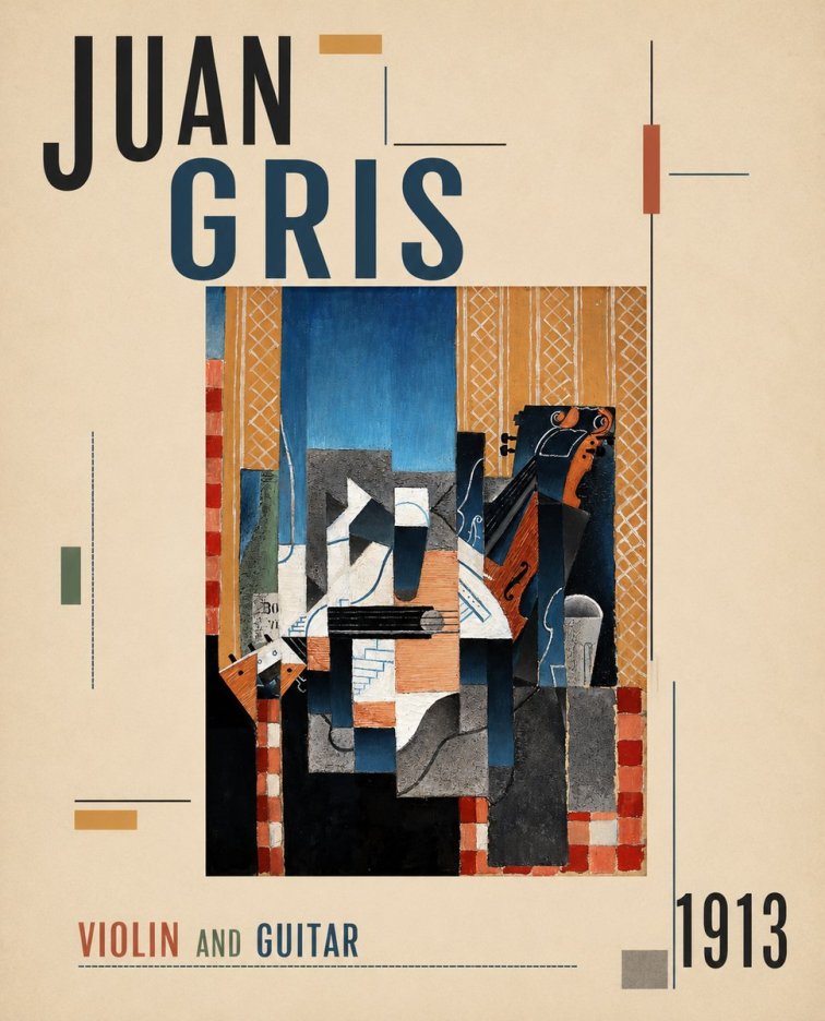 Juan Gris Violin and Guitar II No4 - Poster
