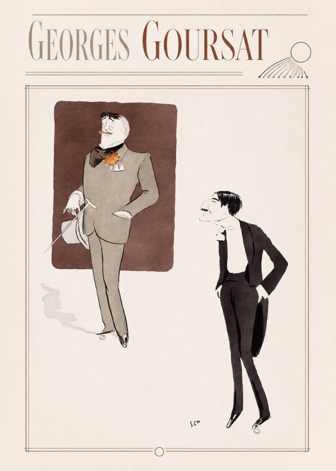 Georges Goursat High Society Caricature No6 - Poster