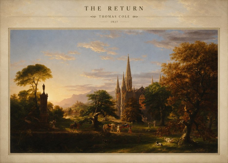 Thomas Cole The Return III No3 - Poster