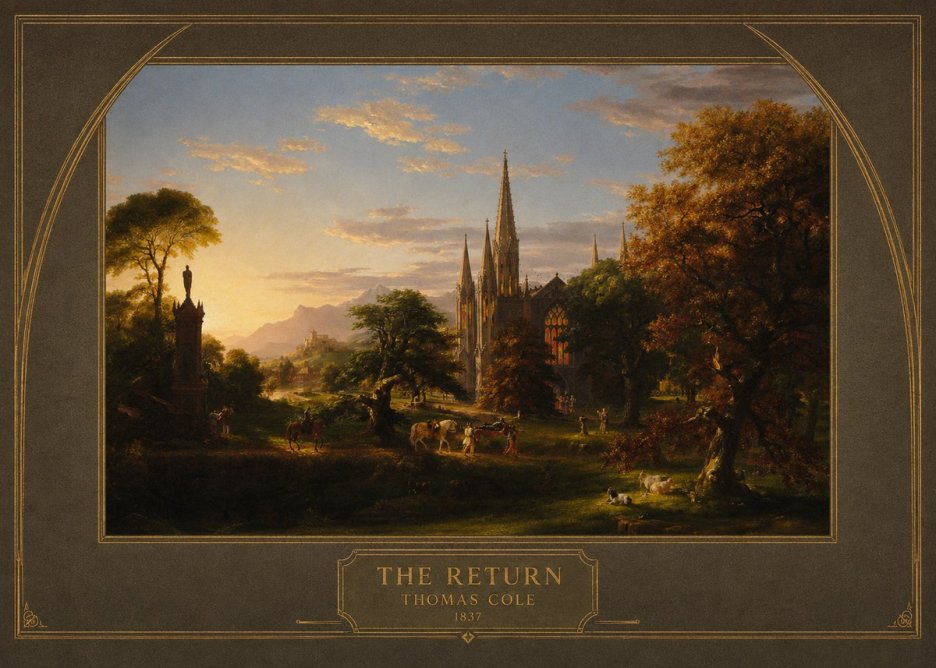 Thomas Cole The Return III No4 - Poster