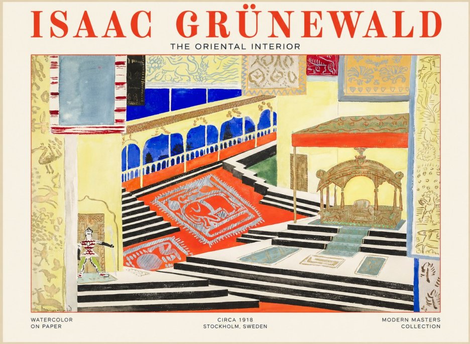 Isaac Grünewald The Oriental Interior No1 - Poster