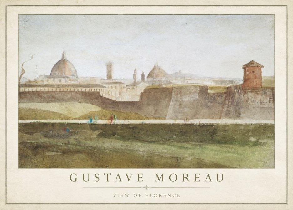Gustave Moreau View of Florence No1 - Poster