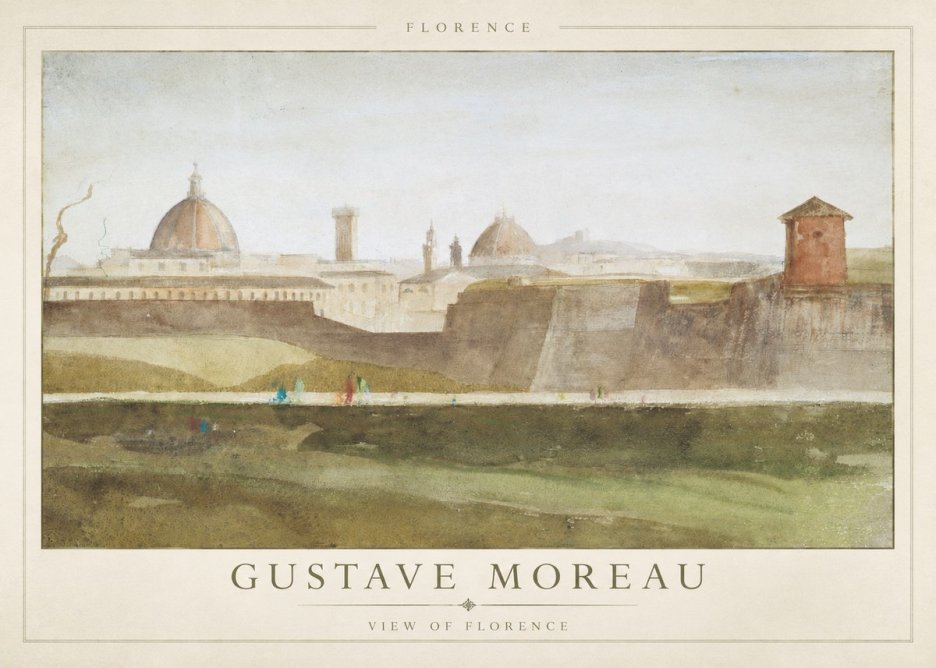 Gustave Moreau View of Florence No2 - Poster