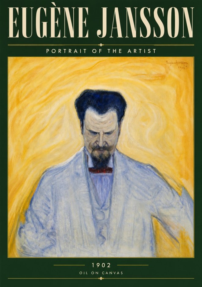 Eugène Jansson Portrait of the Artist II No5 - Poster