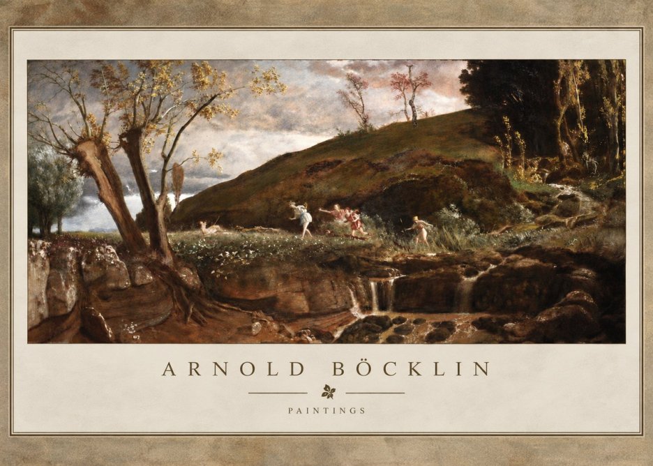 Arnold Böcklin Nymphs and Satyr No4 - Poster