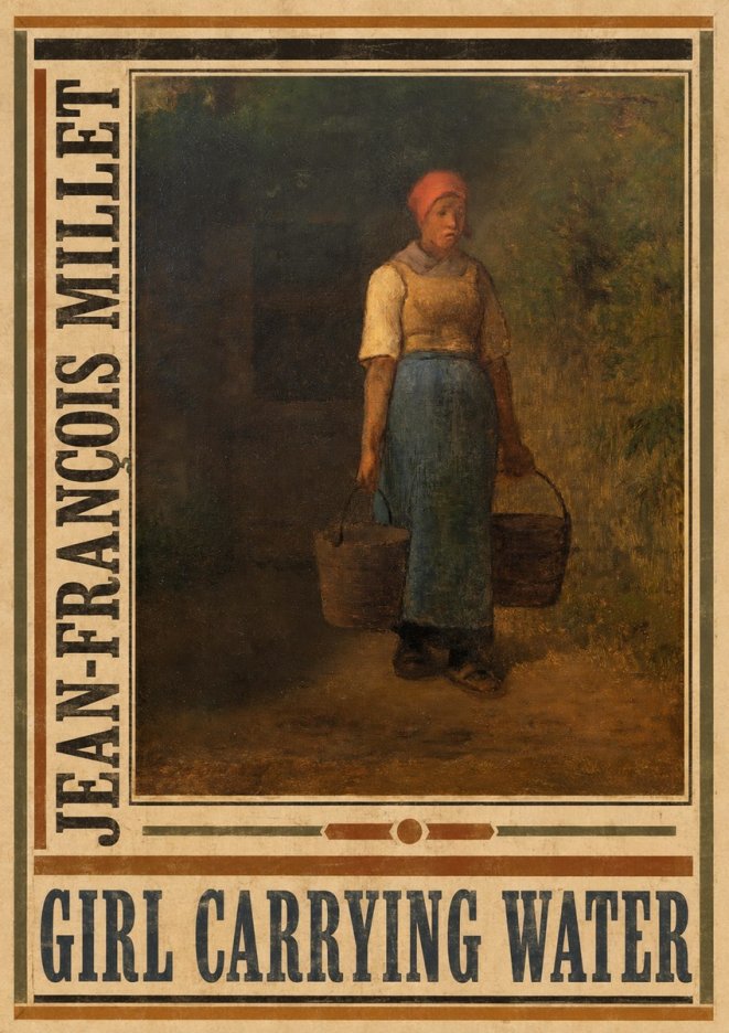 Jean-François Millet Girl Carrying Water No4 - Poster