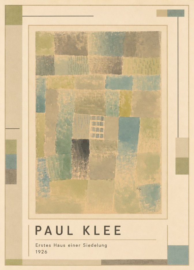 Paul Klee Erstes Haus Einer Siedelung No1 - Poster