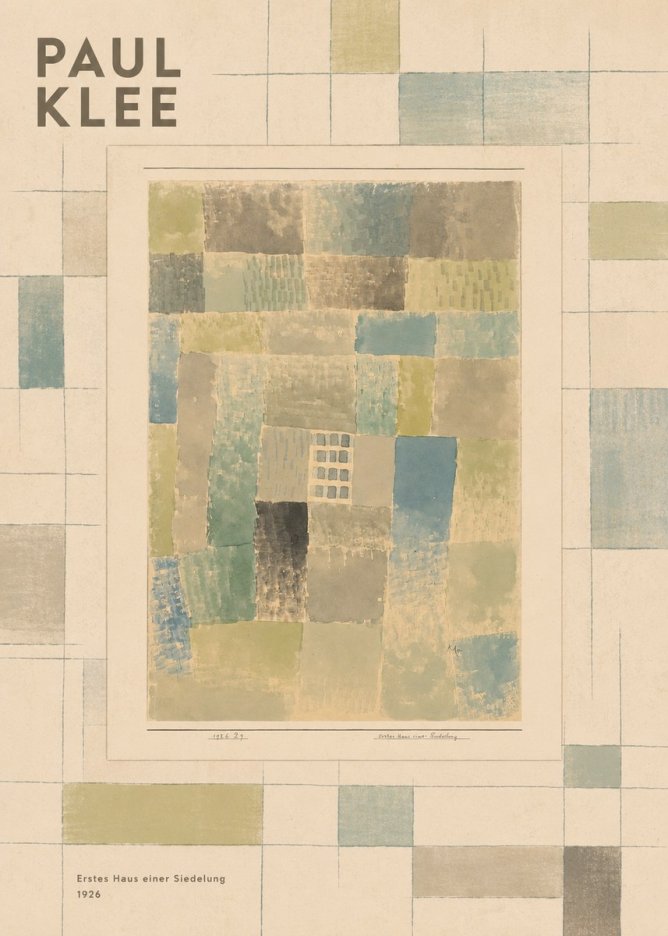 Paul Klee Erstes Haus Einer Siedelung No5 - Poster