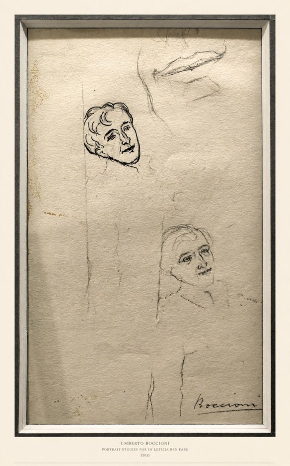 Umberto Boccioni Portrait Studies for in Letizia Ben Fare No6 - Poster