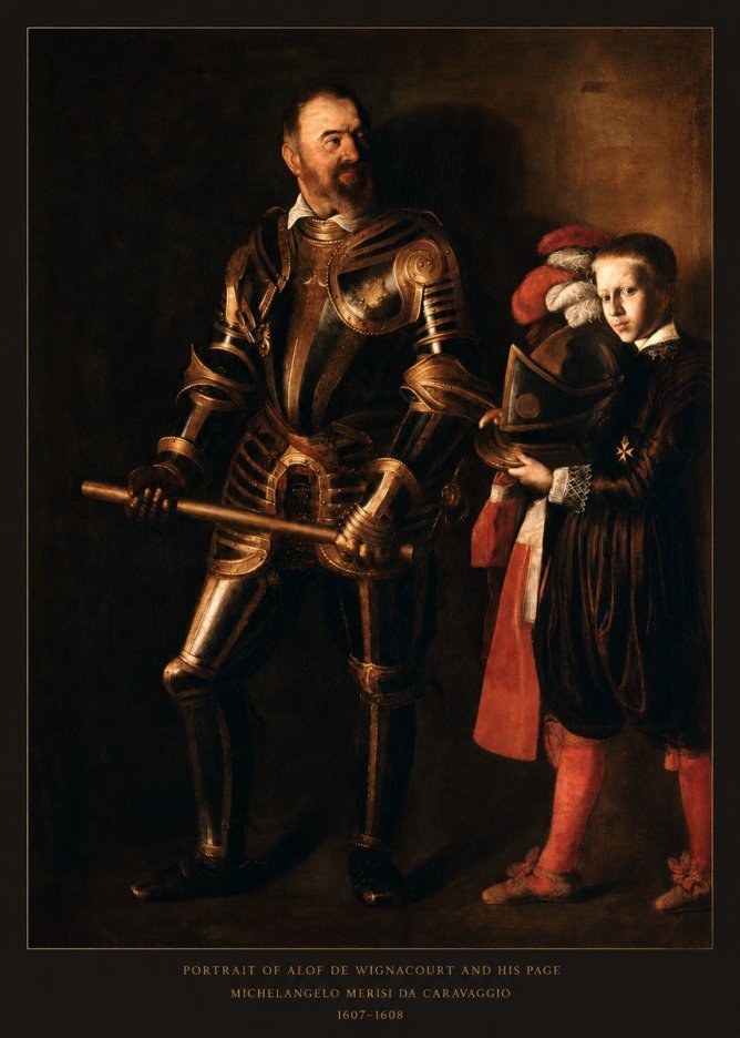 Michelangelo Merisi da Caravaggio Portrait of Alof De Wignacourt and His Page No6 - Poster