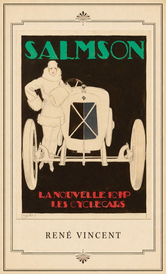René Vincent Salmson La Nouvelle 10Hp Les Cyclecars No4 - Poster