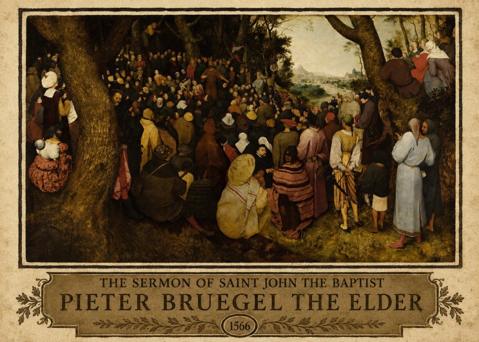 Pieter Bruegel The Sermon of Saint John the Baptist II No2 - Poster