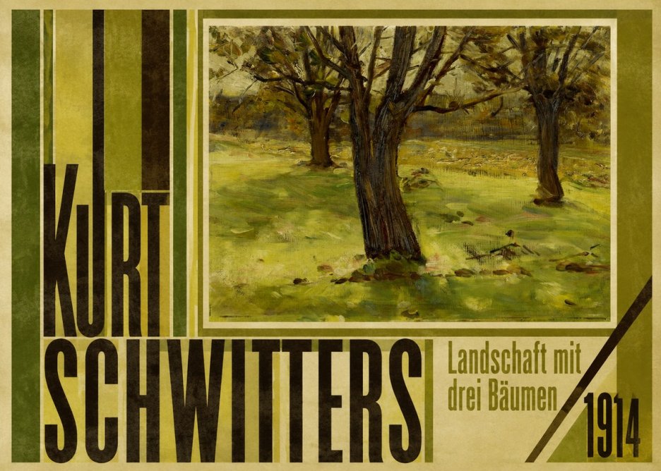 Kurt Schwitters Landschaft Mit Drei Bäumen No5 - Poster