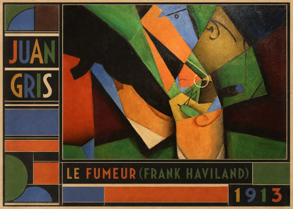 Juan Gris Le Fumeur (Frank Haviland) No5 - Poster