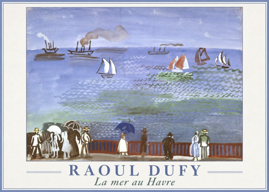 Raoul Dufy La Mer Au Havre No1 - Poster